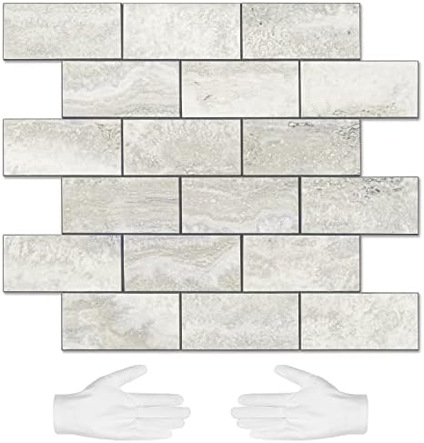 STICKGOO 20-Sheet Subway Tile Peel and Stick Backsplash by STICKGOO