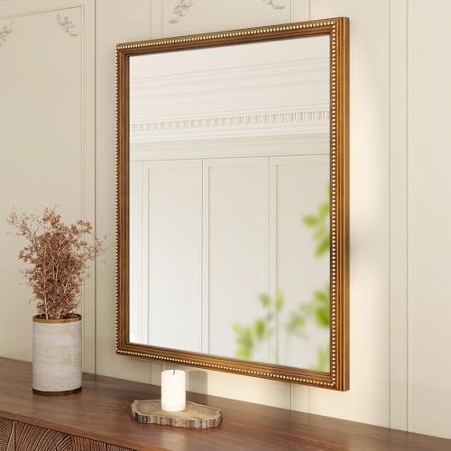 Axeman 30x36 Wood Wall Mirror, Rustic Bathroom Mirror, Vintage Wall Mounted by Axeman