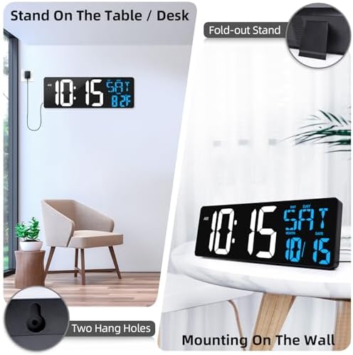 17" Large Digital Wall Clock - Image 4