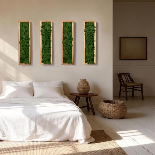 Mokof Preserved Moss Wall Art Decor, Forest Green, 4 Pack - Image 2