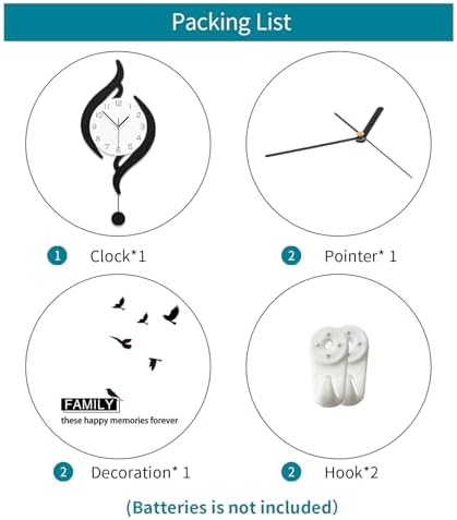 Modern Wall Clocks Battery Operated Large Decorative Wall Clock - Image 7