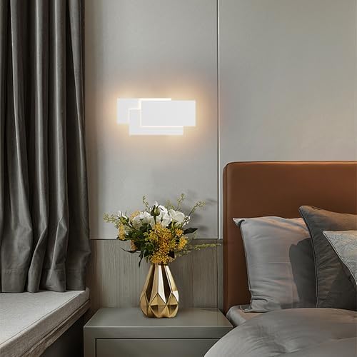 Ralbay 36W LED Modern Wall Sconce Matte White Aluminum Minimalist Indoor Wall - Image 4