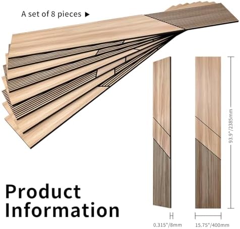 8-Pack Teak Wood Grain 3D Wall Panels - Image 4