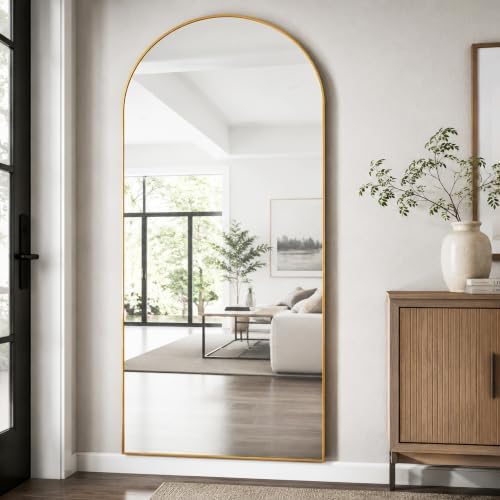 90''x46'' Oversized Full Length Mirrors, Arched Floor Mirror - Image 4