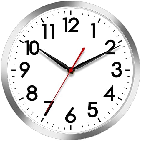 AKCISOT 10 Inch Wall Clock, Silent Battery Operated Analog Clock by Akcisot