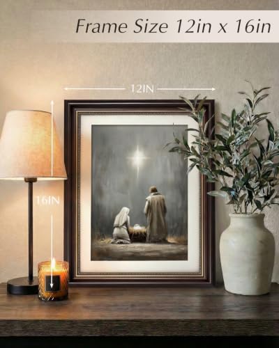 VIYYIEA Christian Wall Art, Nativity Scene Painting Canvas Wall Decor - Image 3