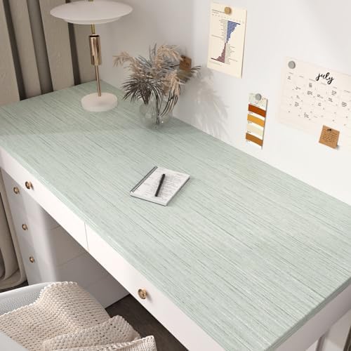 WESTICK Green Grasscloth Peel and Stick Wallpaper Self Adhesive Textured - Image 6