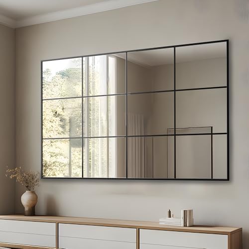 Antok Wall Mirror, Metal Framed Wall Mounted Mirror, Hanging or Leaning by AntokMirror