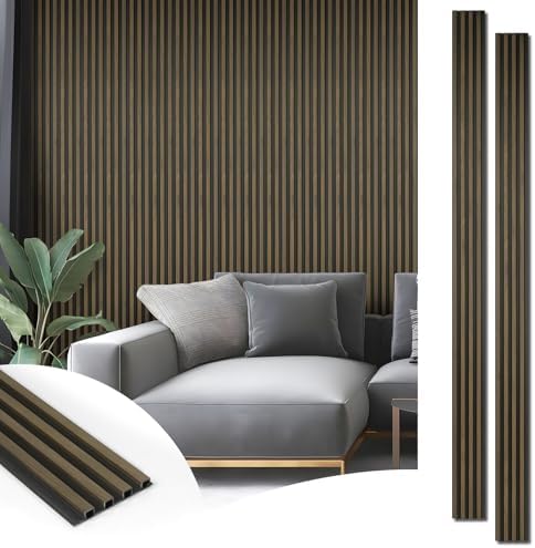 Art3d 96 x 6 Inch 3D Fluted Wood Textured Slat Wall Panel by Art3d
