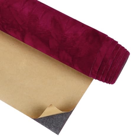 CRE8TIVE Red Crinkle Crushed Velvet Felt Drawer Liner Self Adhesive Velvet by CRE8TIVE