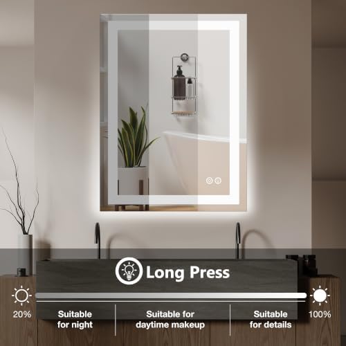DUMOS 20.1"x28.1" LED Bathroom Mirror, Bathroom Vanity Mirror - Image 4