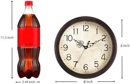 KECYET Wall Clock Vintage Battery Operated Quartz Silent 8" - Image 4