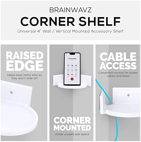 BRAINWAVZ 4” Small Floating Shelf, Adhesive & Screw in, - Image 5