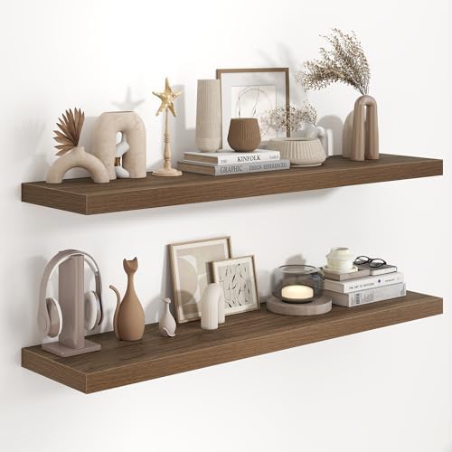 Fun Memories 48 Inch Floating Shelves, 9.3 Inch Deep Wall Shelves by FunMemories