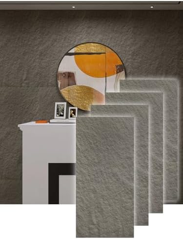 4-Pack 3D Faux Stone Wall Panels Rock Wall Panel Gray by ARTSLATSLatisakindofart