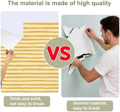 Yellow Stripe Irregular Wallpaper Peel and Stick Wallpaper Wall Paper Self - Image 3