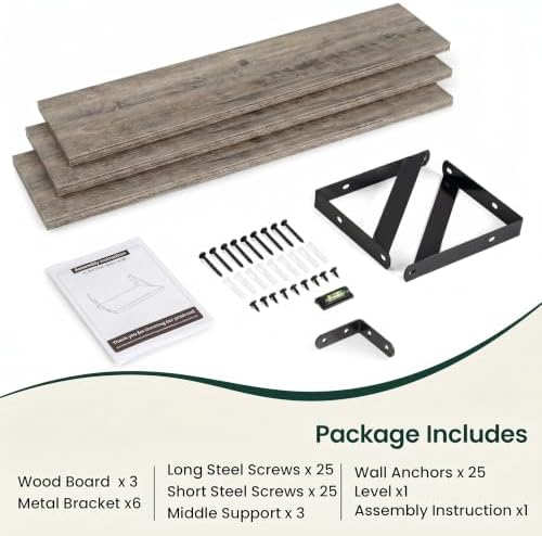 Floating Shelves, 8 Inch Deep Rustic Book Shelf - Image 4