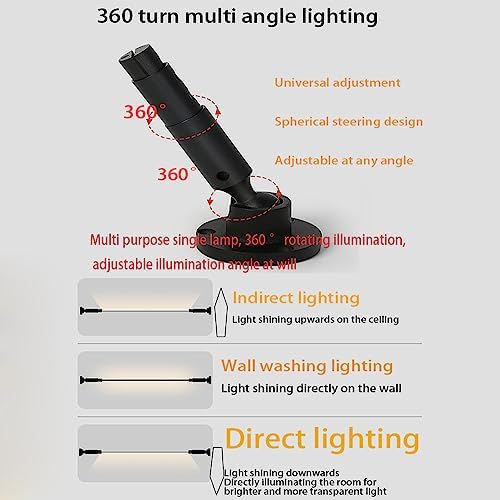 LED Bar Light, 360° Adjustable Linear Sconce, 4000K Black 118Inch - Image 6
