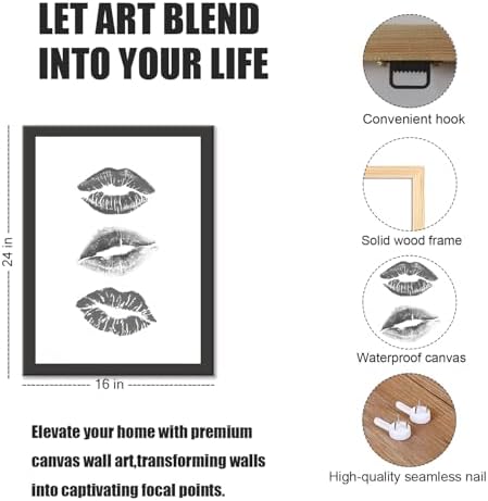 3 Piece Framed Stockholm Style Wall Art, Trendy Preppy Aesthetic Room Decor - Image 3
