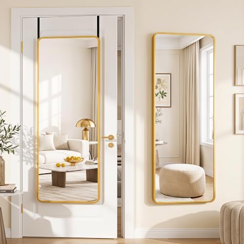 Suidia Full Length Mirror Over the Door&Wall Mounted, HD Shatterproof, Hanging by SuidiaMirror
