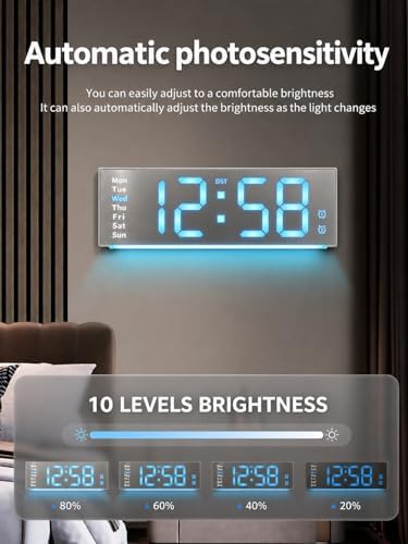 MASHI 11.5" Digital Wall Clock - Image 4