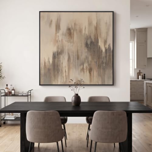 Extra Large Framed Neutral Abstract Wall Art - Image 5