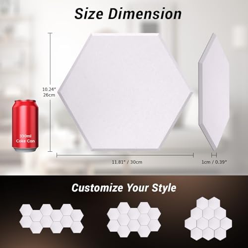 TONOR 18 Pack High Density Hexagon Acoustic Panels - Image 5
