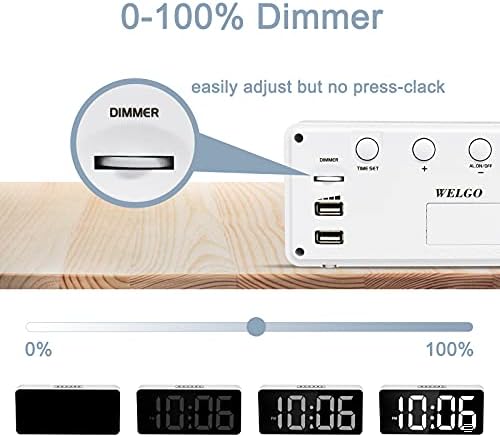 Welgo 7.5 Inch Huge Digital Alarm Clock - Image 4