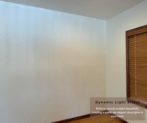 3D Textured Matte Textured Greek Key Wallpaper 20.8"x32.80ft - Image 2