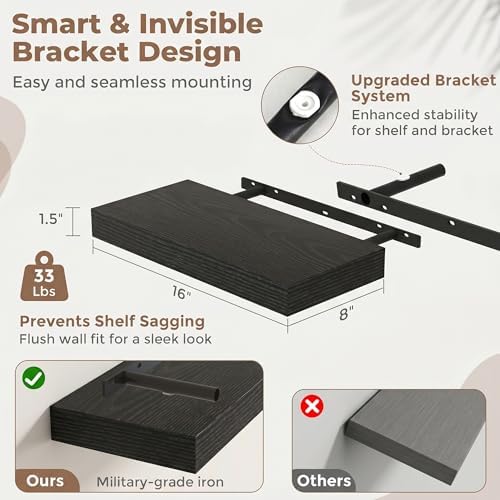 16 Inch Floating Shelves for Wall - Image 2