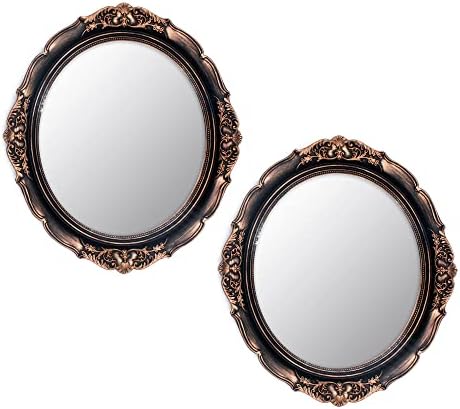 Eaoundm 13.1 x 14.8 inchs Mirror, Oval Plastic Frame by Eaoundm