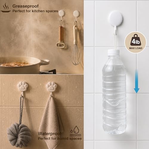 White Decorative Adhesive Hooks - Image 7