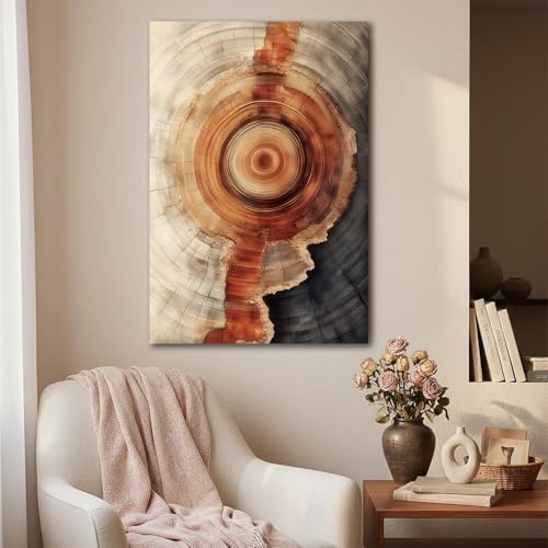Tree Ring Wall Art Framed, Modern Nature Decor - Image 5