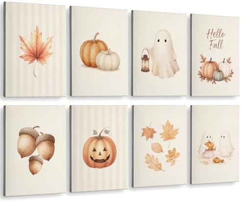 APREOTCY Fall Decor Acoustic Panels，Halloween Pumpkin Artwork by ARPEOTCY