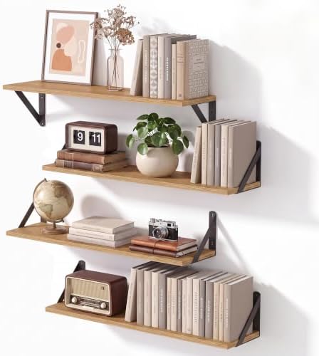 Shelves on wall 6" Deep, 24x6 Inch by Unknown