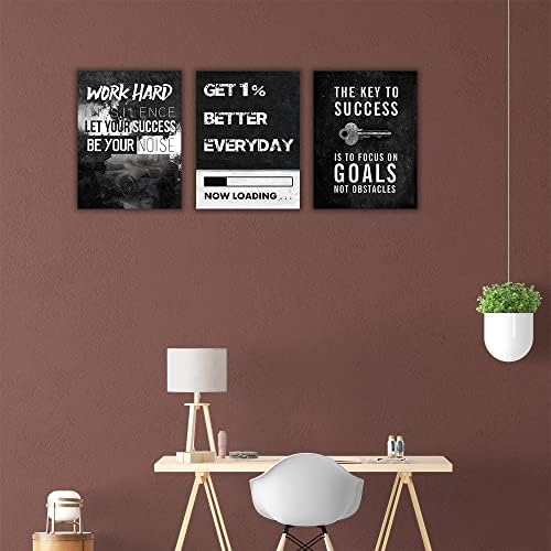Motivational Canvas Wall Painting Wall Art Inspirational Poster Execute Hustle - Image 5