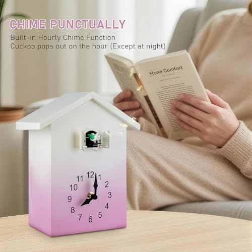 KEYPOWER Cuckoo Clock Cuckoo Wall Clock, Natural Bird Voices Or Cuckoo Call - Image 5