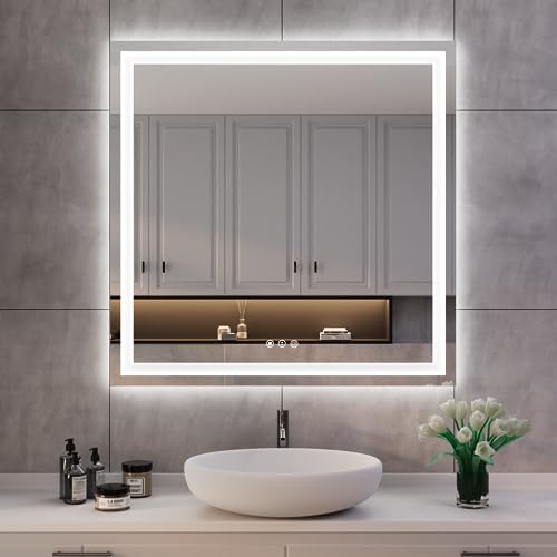 ISKM 36x36 LED Mirror for Bathroom, Front and Back Lit by ISKM-IStillKeepMovin