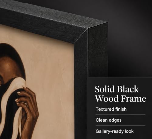 Framed Black Woman Portrait Wall Art, African American Canvas Print - Image 4