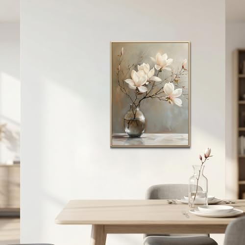 daktenn Floral Canvas Wall Art Bathroom Wall Art Pictures Wall Decor Home Decor - Image 4