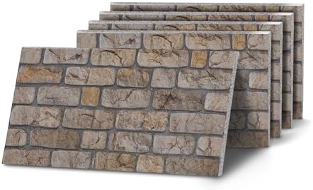 K&B Panels 3D Wall Panels, Rustic Brick Effect Styrofoam Wall Panelling Kit by Unknown