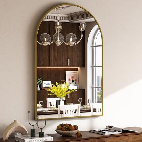 HARRITPURE 16"x24" Arched Bathroom Mirror by HARRITPUREHome