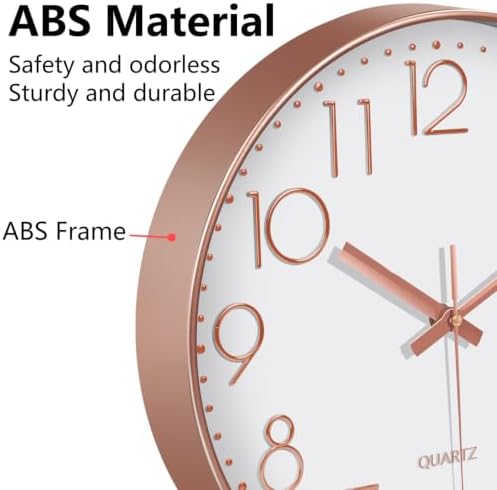 Modern Silent Wall Clock, 14 Inch Wall Clocks Battery Operated - Image 7