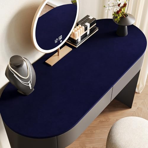 Dark Blue Felt Drawer Liner Velvet Wallpaper Peel and Stick Navy Velvet - Image 4