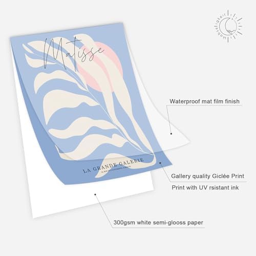 Habseligkeit Blue Matisse Wall Art Prints, Retro Abstract Posters - Image 3
