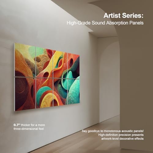 UMIACOUSTICS 8 Pcs 0.7Inch Thick Art Acoustic Panels, Total 47.2” x 31.5” - Image 5