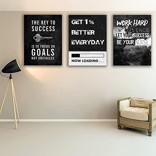 Yetaryy Motivational Poster Inspirational Wall Art 3 Pieces Canvas Painting - Image 5