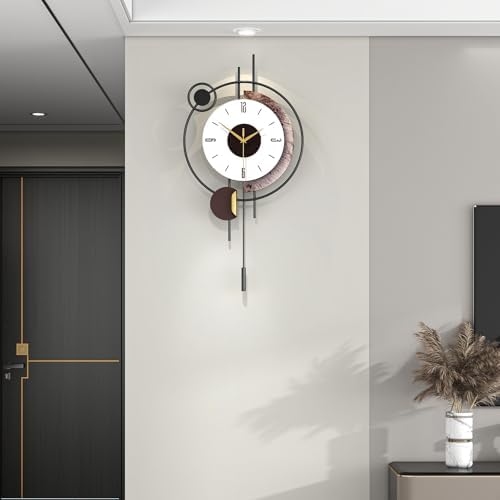 Modern Wall Clock for Living Room Decor Large Decorative Metal Silent Wall Clock - Image 2