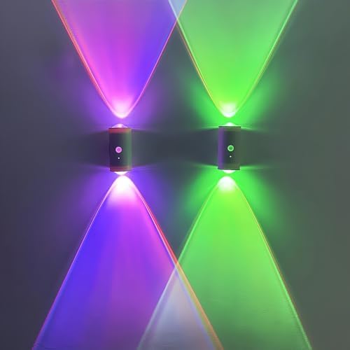 4 Pack RGB Dynamic Gradient Step Lights, Rechargeable Motion Sensor LED Wall by Unknown