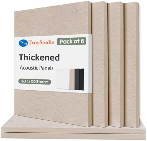 TroyStudio Thickened Acoustic Panels, Noise Reverb Echo Dampening Soundproof by TroyStudio